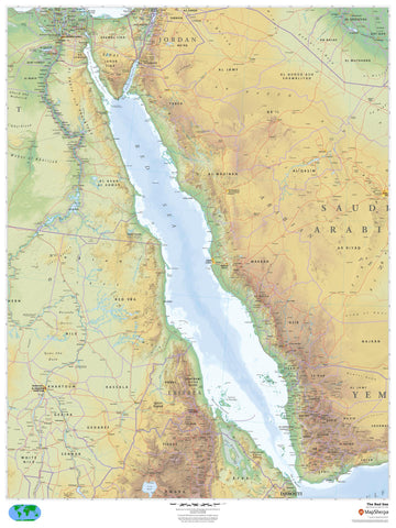 The Red Sea Wall Map 914 x 1219mm