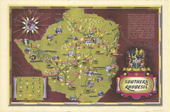 Southern Rhodesia Wall Map1952