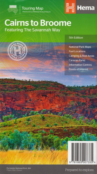 Savannah Way Cairns to Broome Hema Map 5th Edition