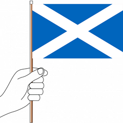 Scotland Flag Handwaver - Knitted Polyester