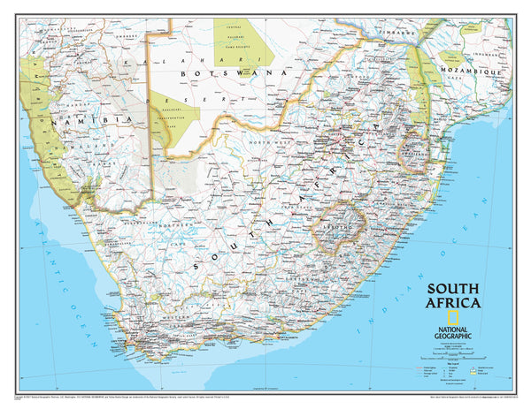 South Africa NGS 610 x 780mm Wall Map