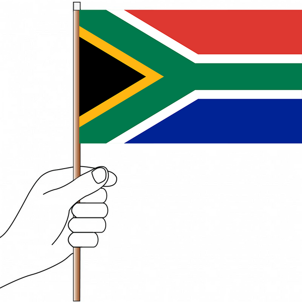 South Africa Flag Handwaver - Knitted Polyester