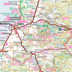 South West Western Australia Hema 700 X 1000mm Laminated Wall Map