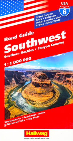 Southwest Hallwag USA Map