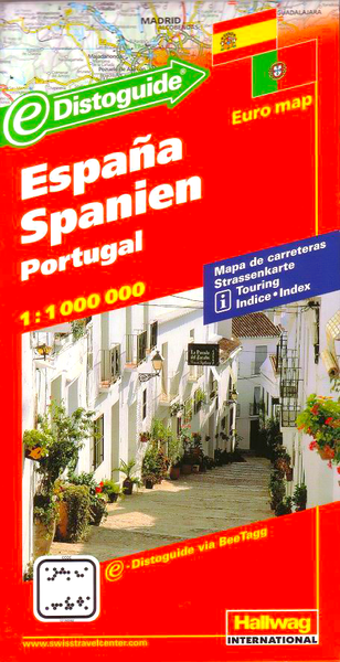 Spain Portugal Hallwag Map