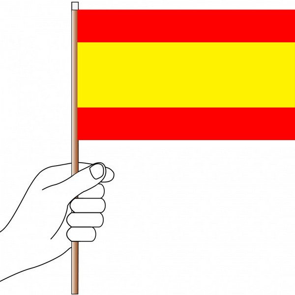 Spain Flag Handwaver - Knitted Polyester