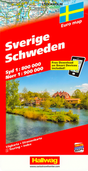 Sweden Hallwag Map