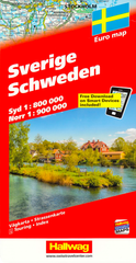 Sweden Hallwag Map