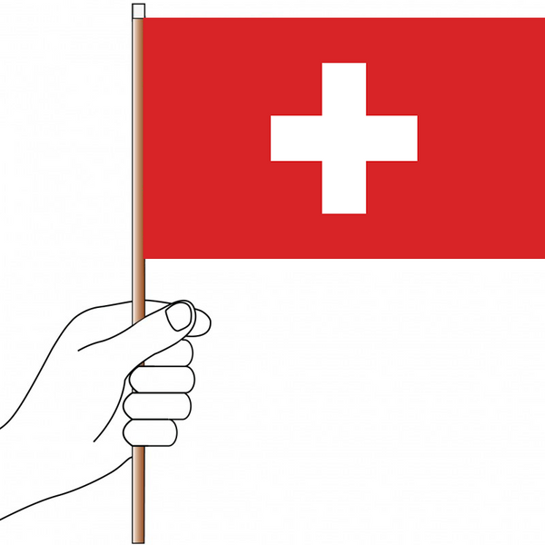 Switzerland Flag Handwaver - Knitted Polyester