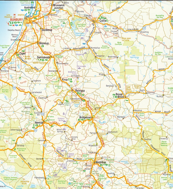 South West Western Australia Regional Map – QPA | Mapworld
