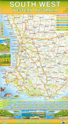 South West Western Australia Regional Map by QPA