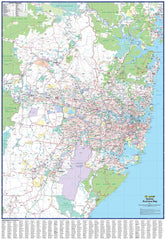 Sydney Business 265 Map UBD 1010 x 1350mm Laminated Wall Map