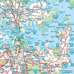 Sydney & Region Hema 1000 x 1430mm Supermap Canvas Wall Map