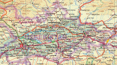 Uzbekistan,Tajikistan & Kyrgystan ITMB Map