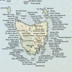 Marvellous Map of Actual Australian Place Names 660 x 660mm Laminated