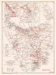 Tasmania State Map by Robinson published 1932