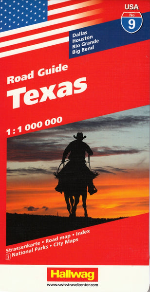 Texas USA Hallwag Map