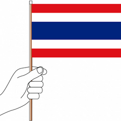 Thailand Flag Handwaver - Knitted Polyester