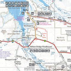 Kimberley Hema Map 1000 x 700mm Laminated Wall Map