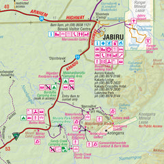 Top End National Parks Hema  700 x 1000mm Laminated Wall Map