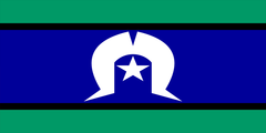 Torres Strait Islander Flag with Sleeve (knitted) 1800 x 900mm