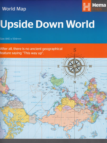 upside down world map hema