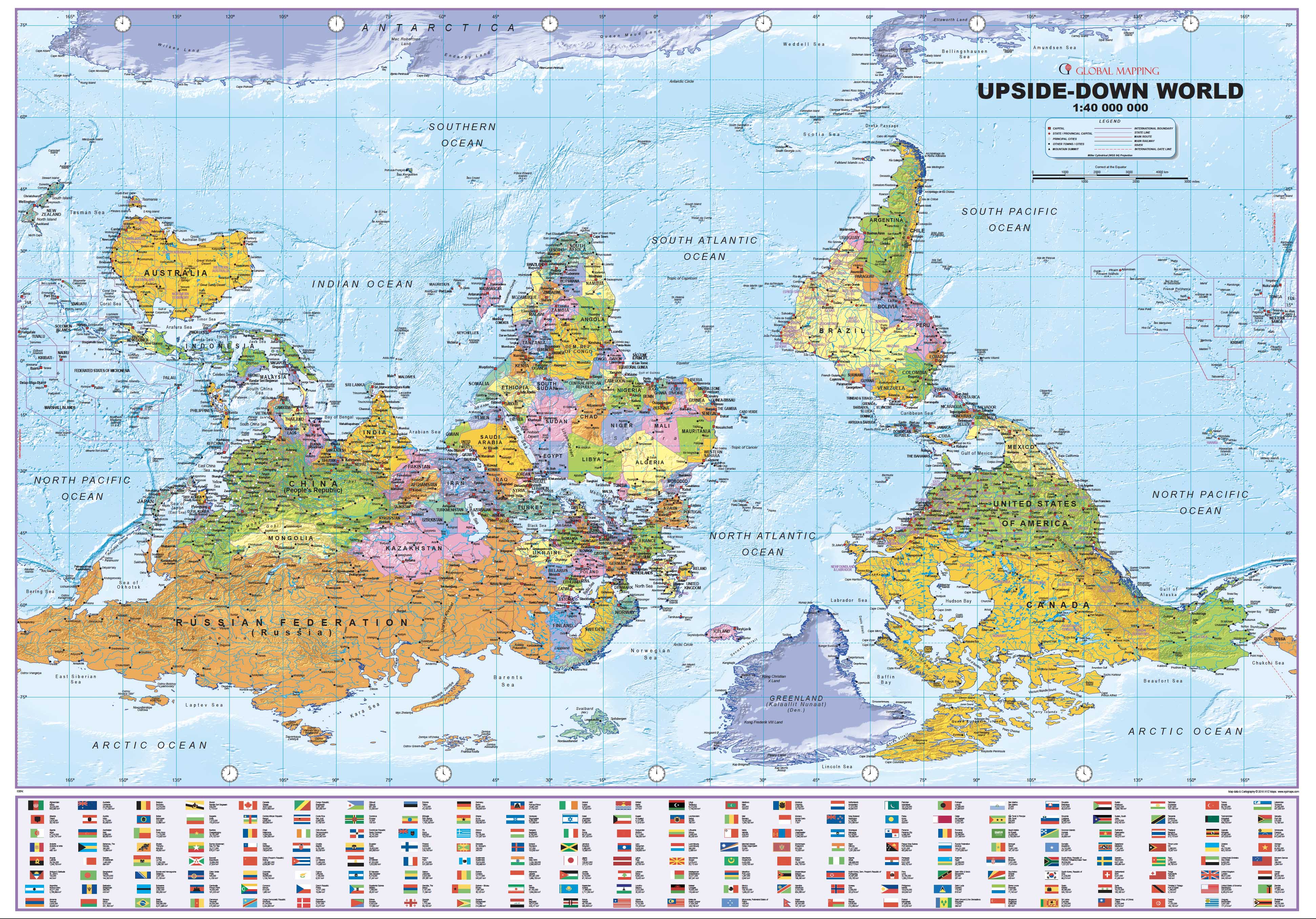 Upside Down World Map Shop Mapworld