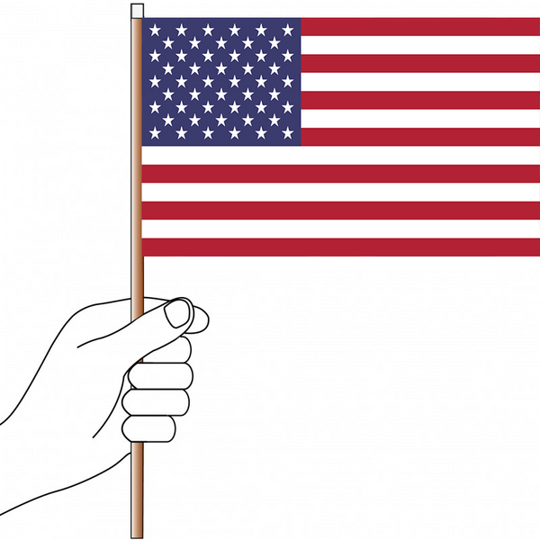 USA Flag Handwaver - Knitted Polyester