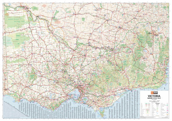 Victoria Hema 1430 x 1000mm Supermap Canvas Wall Map