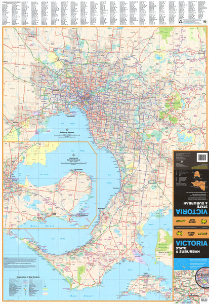 Victoria 370 Map Laminated Wall Map (1000mm) – UBD | Mapworld