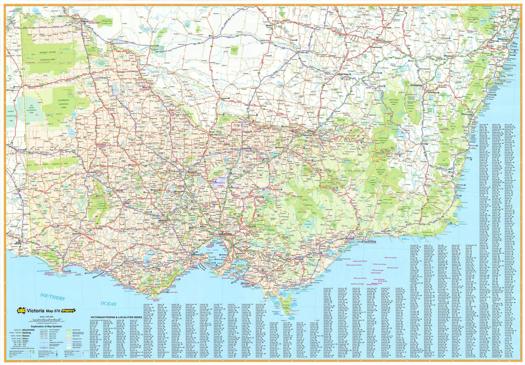 Victoria 370 Map Canvas Wall Map – UBD | Mapworld