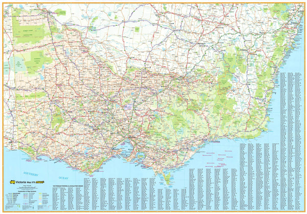 Victoria 370 UBD Map 1000 x 690mm Canvas Wall Map
