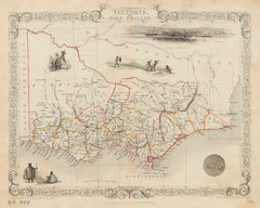 Victoria Wall Map by John Tallis