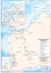 Western Australia Petroleum Pipeline Licences 700 x 1000mm Wall Map