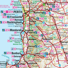 Western Australia Hema 1000 x 1430mm Supermap Canvas Wall Map