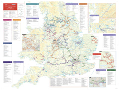 Collins Nicholson Waterways Map of Great Britain 1268 x 952mm Wall Map