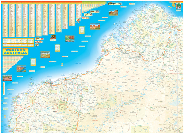 Western Australia North Supermap QPA 1440 x 1050mm Laminated Wall Map