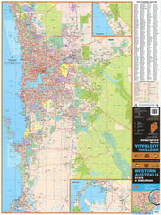 Western Australia UBD 670 map 690 x 1000mm Laminated Wall Map with Hang Rails
