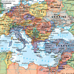 World & Flags Hema Folded Map