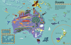 Children's Oceania Wall Map by Collins 760 x 492mm