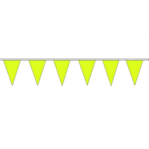 Pennant Bunting Fluoro Yellow No 6 - Vinyl - 100m