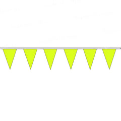 Pennant Bunting Fluoro Yellow No 6 - Vinyl - 100m